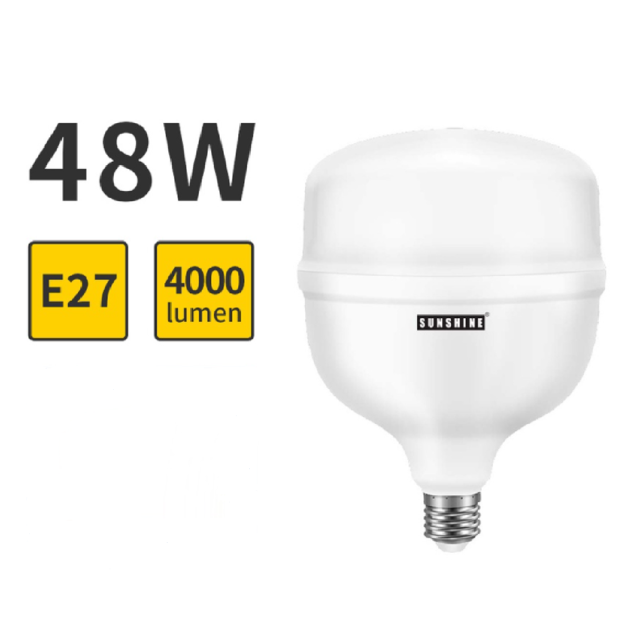 Sunshine 48W LED High Power Light Bulb (Up To 4000 Lumens) E27